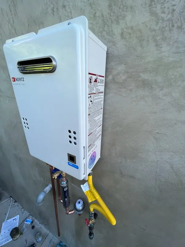 Tankless water heater installation for Inglesmith homes